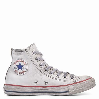 Férfi Converse Chuck Taylor All Star Vintage Leather Magasszárú Cipő CO4973265 Fehér/Szürke